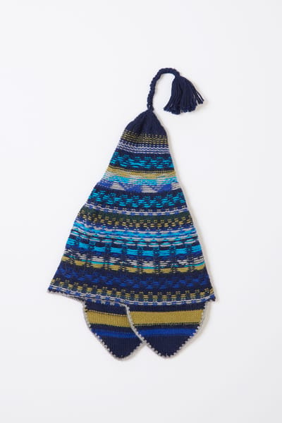 Antikbatik Bonnet alpaga Peru - Bleu